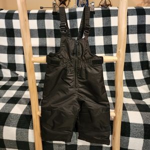 Baby Cat and Jack  adjustable zip up snow bibs in black size 18 months
